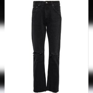 Agolde Cherie High-rise Straight Edgy Jeans Black Size 32
